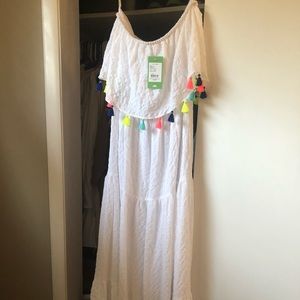 Lilly Pulitzer L Resort White Maxi with Tassles